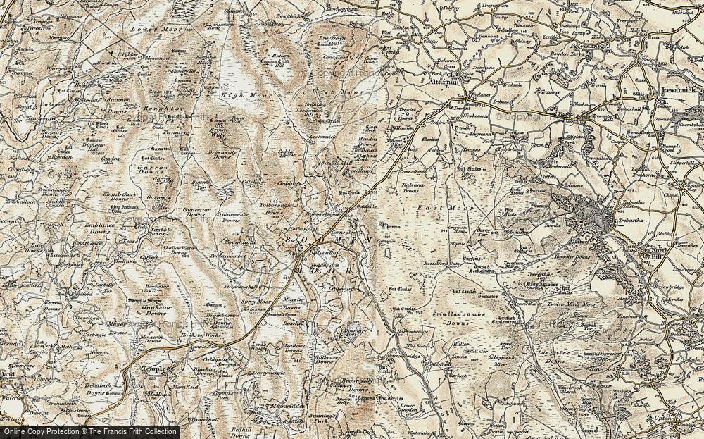 Old Map of Historic Map covering Trezelland in 1900