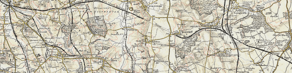 Old map of Palterton in 1902-1903