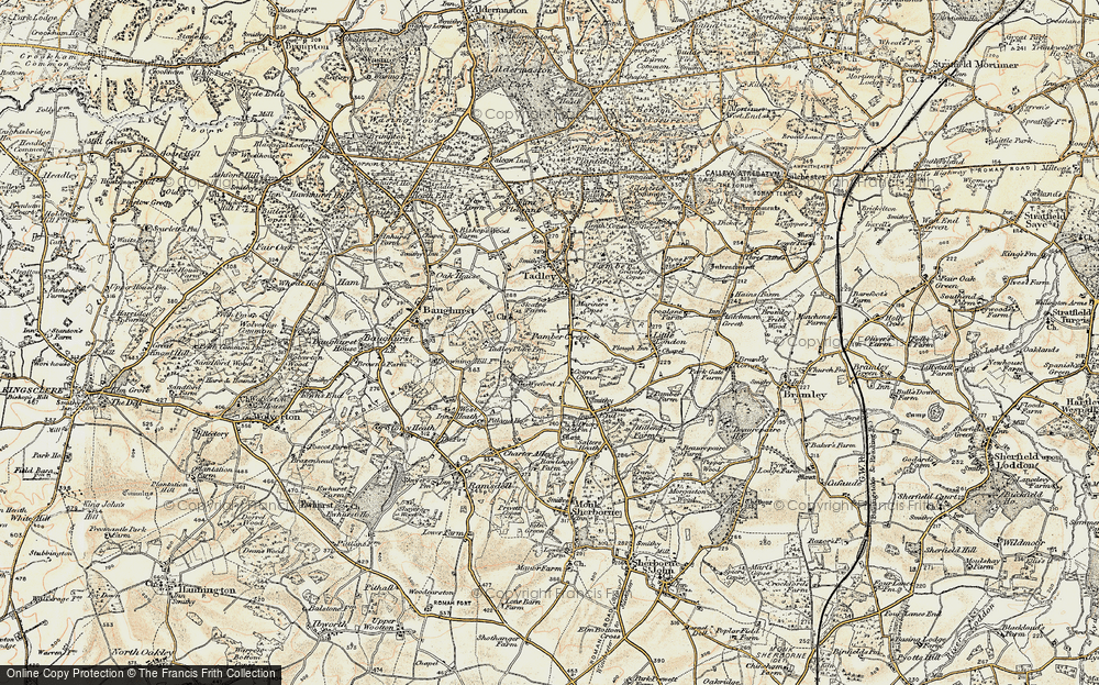 Old Map of Pamber Green, 1897-1900 in 1897-1900