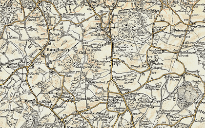 Old map of Pamber Green in 1897-1900