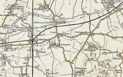 Old map of Pamington in 1899-1900