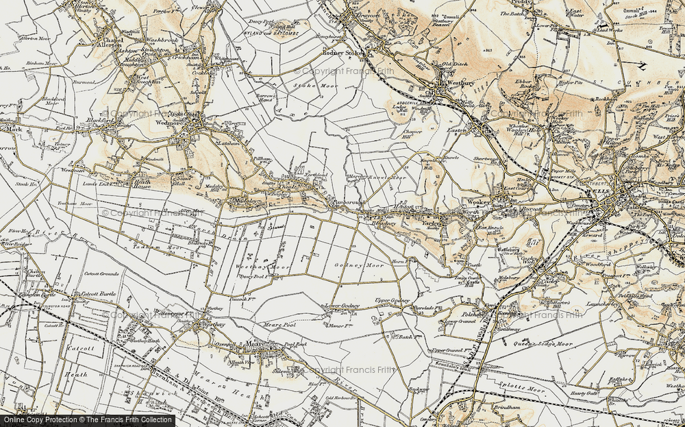 Old Map of Panborough, 1898-1900 in 1898-1900