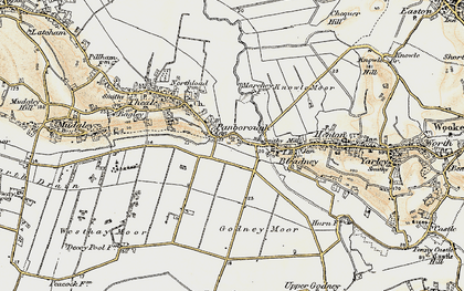 Old map of Panborough in 1898-1900