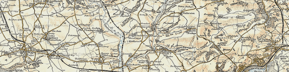 Old map of Pancross in 1899-1900