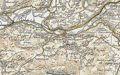 Old map of Pandy in 1902-1903
