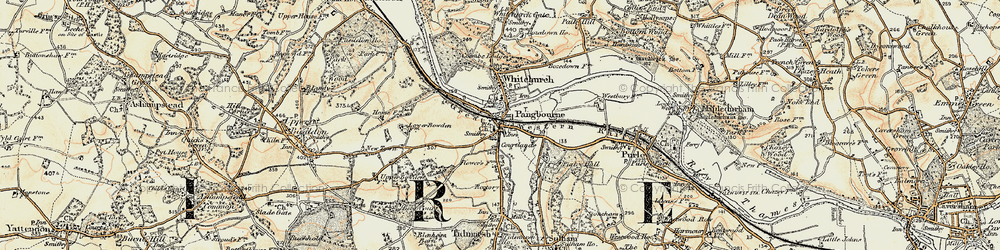 Old map of Pangbourne in 1897-1900