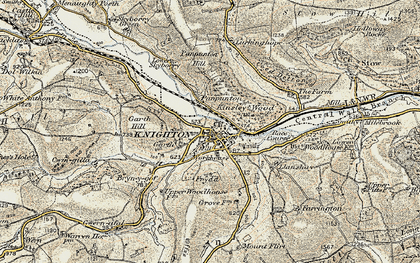 Old map of Panpunton in 1901-1903
