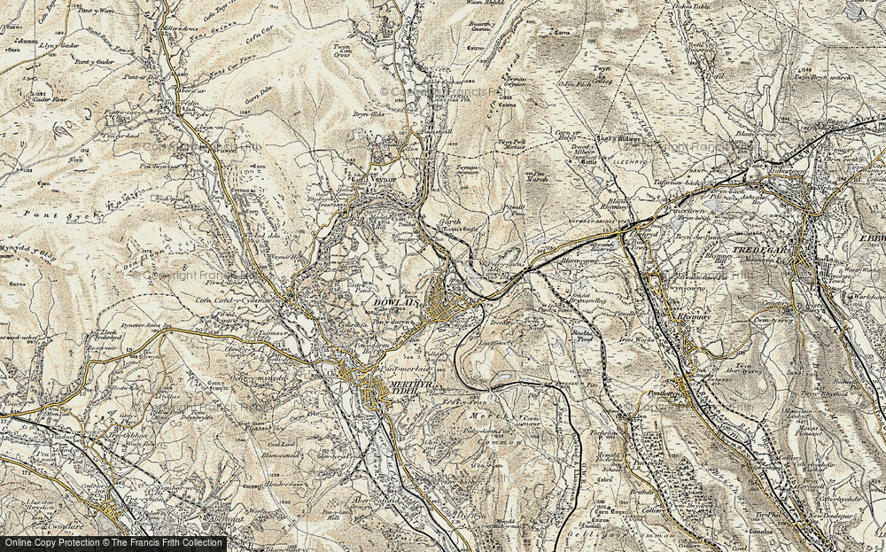 Old Map of Pant, 1900 in 1900