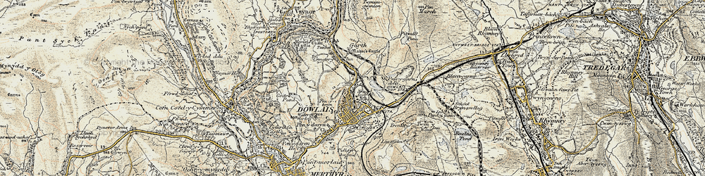 Old map of Pant in 1900