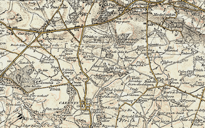 Old map of Pant in 1902-1903