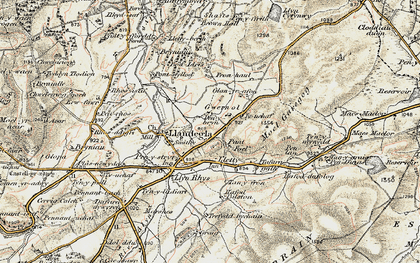 Old map of Pant in 1902-1903