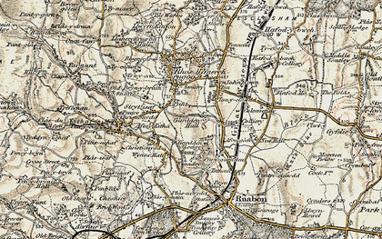 Old map of Pant in 1902