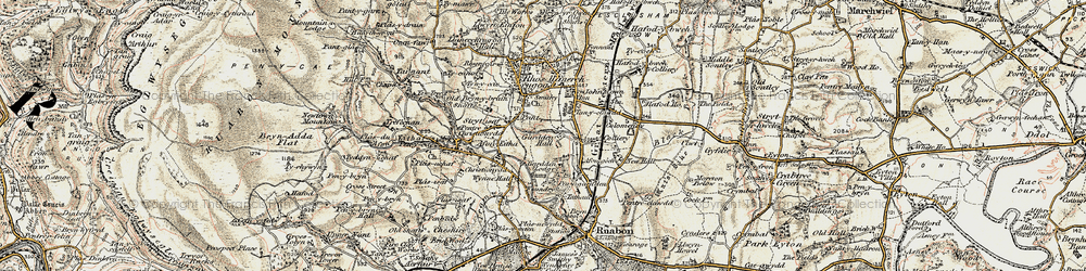 Old map of Pant in 1902