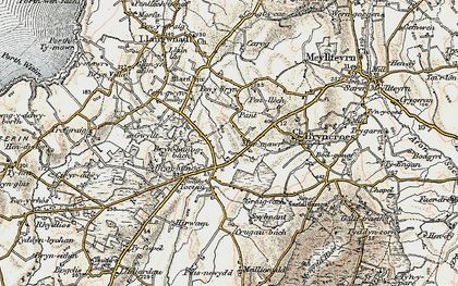 Old map of Pant in 1903