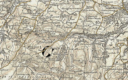 Old map of Pant-pastynog in 1902-1903