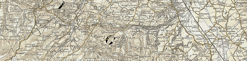 Old map of Pant-pastynog in 1902-1903