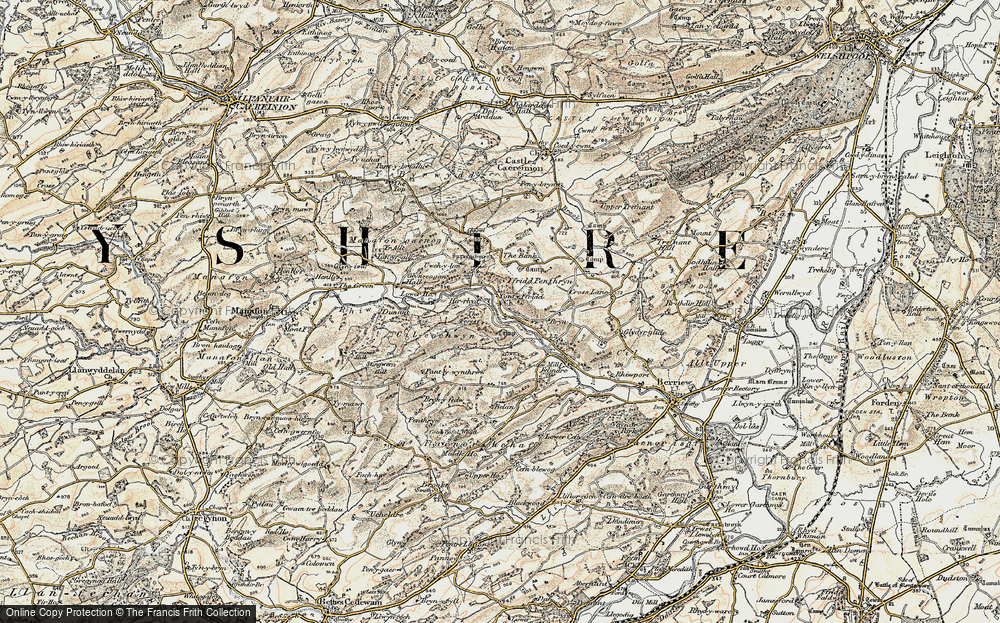Old Map of Pant-y-ffridd, 1902-1903 in 1902-1903