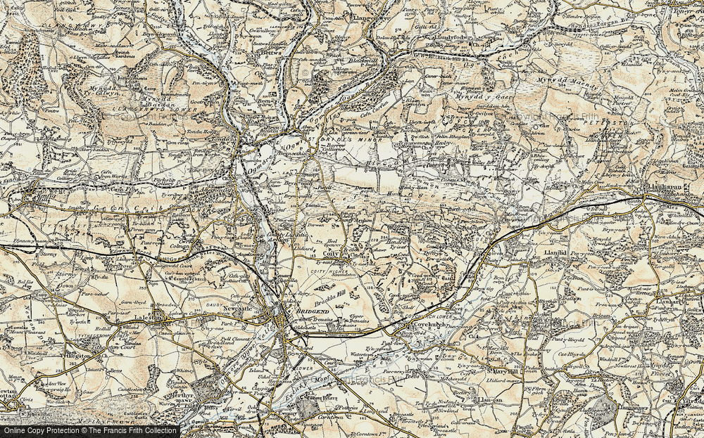 Old Map of Pant-y-pyllau, 1899-1900 in 1899-1900