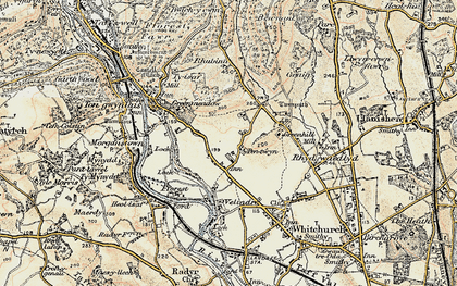 Old map of Pantmawr in 1899-1900