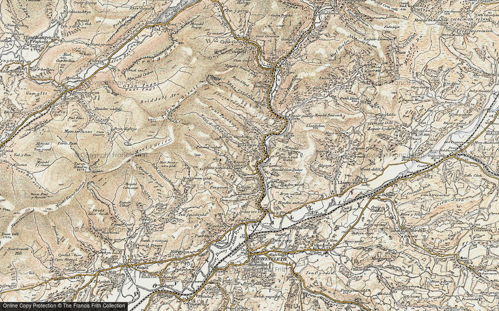 Old Map of Historic Map covering Glan-fechan in 1902-1903