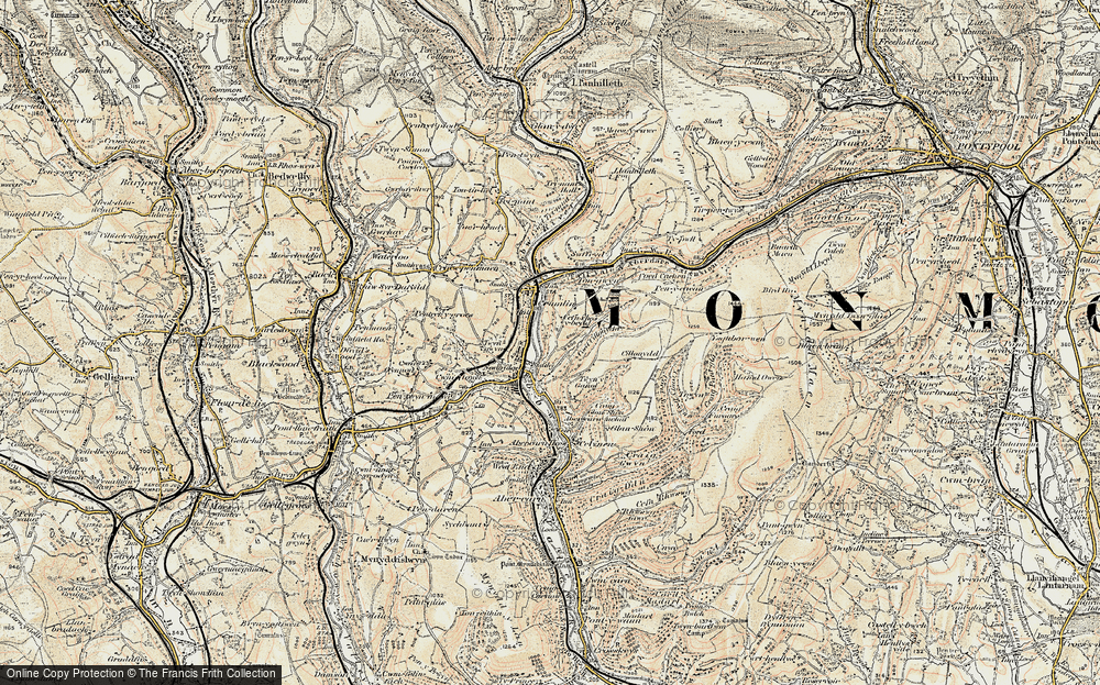 Old Map of Pantside, 1899-1900 in 1899-1900