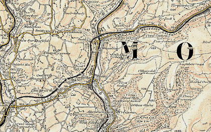 Old map of Pantside in 1899-1900
