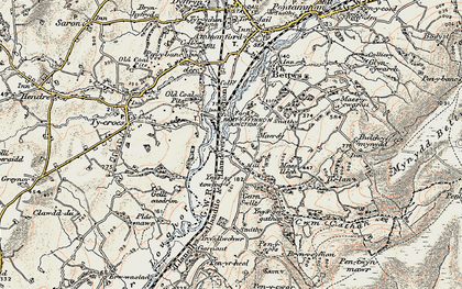 Old map of Pantyffynnon in 1900-1901