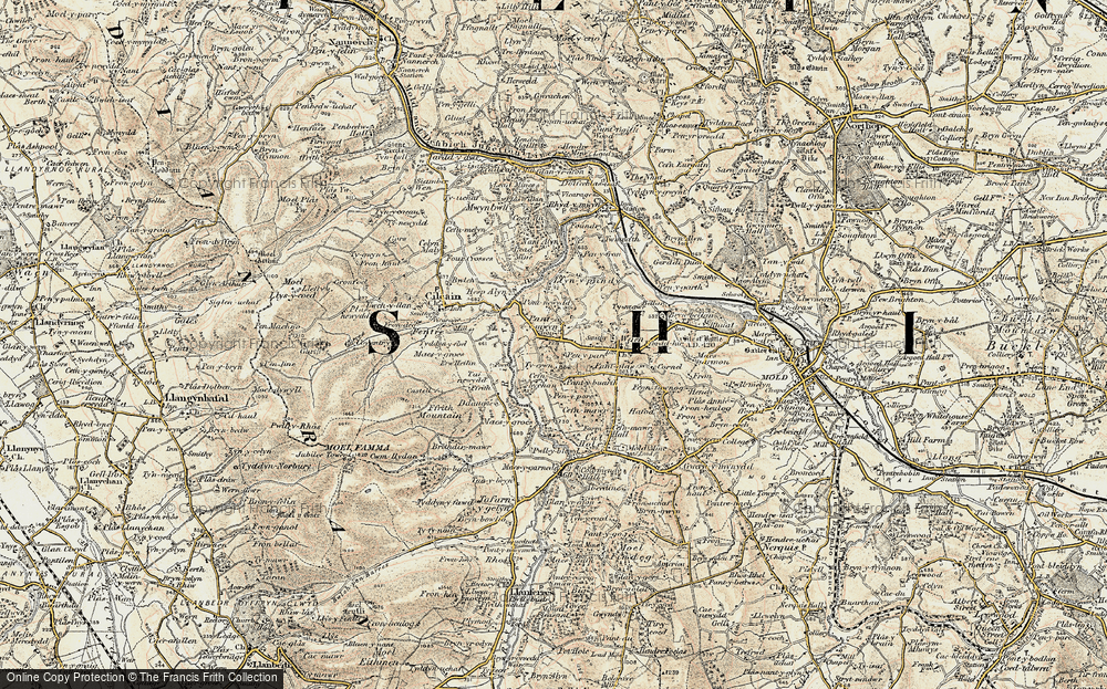 Old Map of Pantymwyn, 1902-1903 in 1902-1903