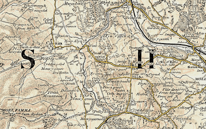 Old map of Pantymwyn in 1902-1903