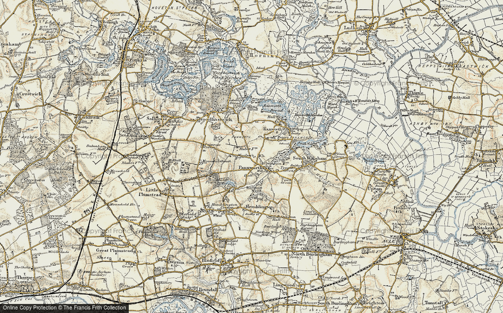 Old Map of Panxworth, 1901-1902 in 1901-1902