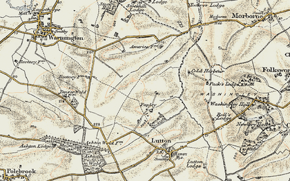 Old map of Papley in 1901