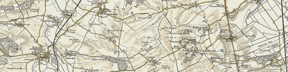 Old map of Papley in 1901