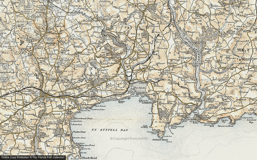 Old Map of Par, 1900 in 1900