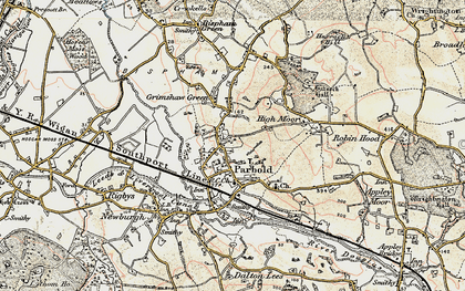 Old map of Parbold in 1903