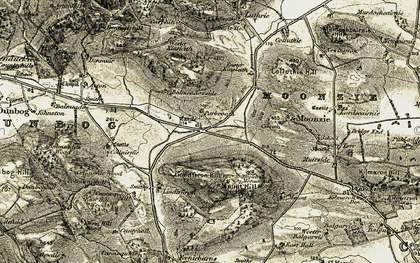 Old map of Lindifferon Hill in 1906-1908