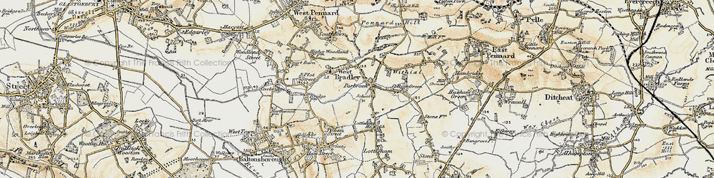 Old map of Parbrook in 1899