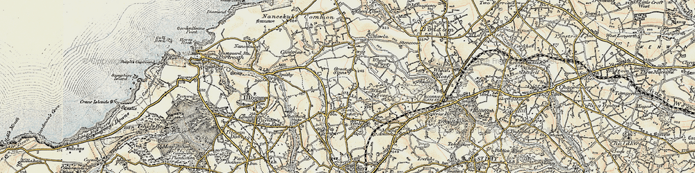 Old map of Parc Erissey in 1900