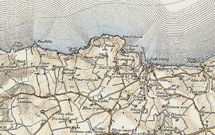 Old map of Parcllyn in 1901