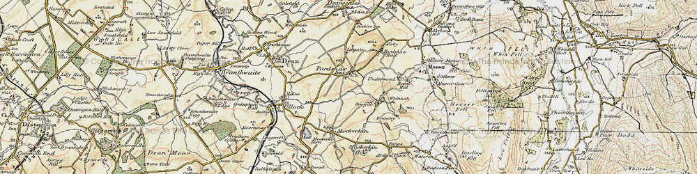 Old map of Pardshaw in 1901-1904