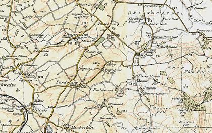Old map of Pardshaw Hall in 1901-1904