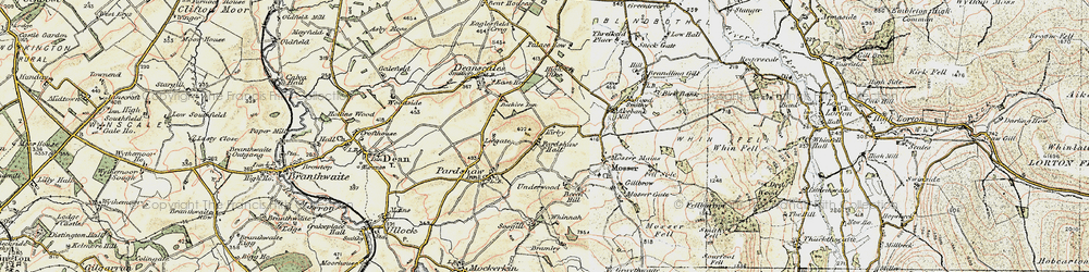 Old map of Pardshaw Hall in 1901-1904
