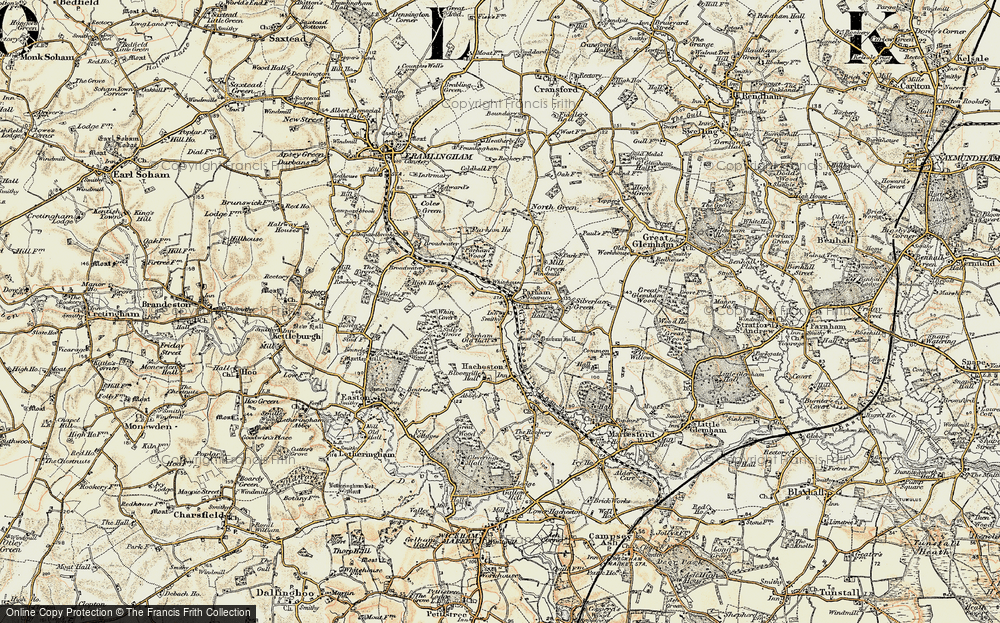 Old Map of Parham, 1898-1901 in 1898-1901