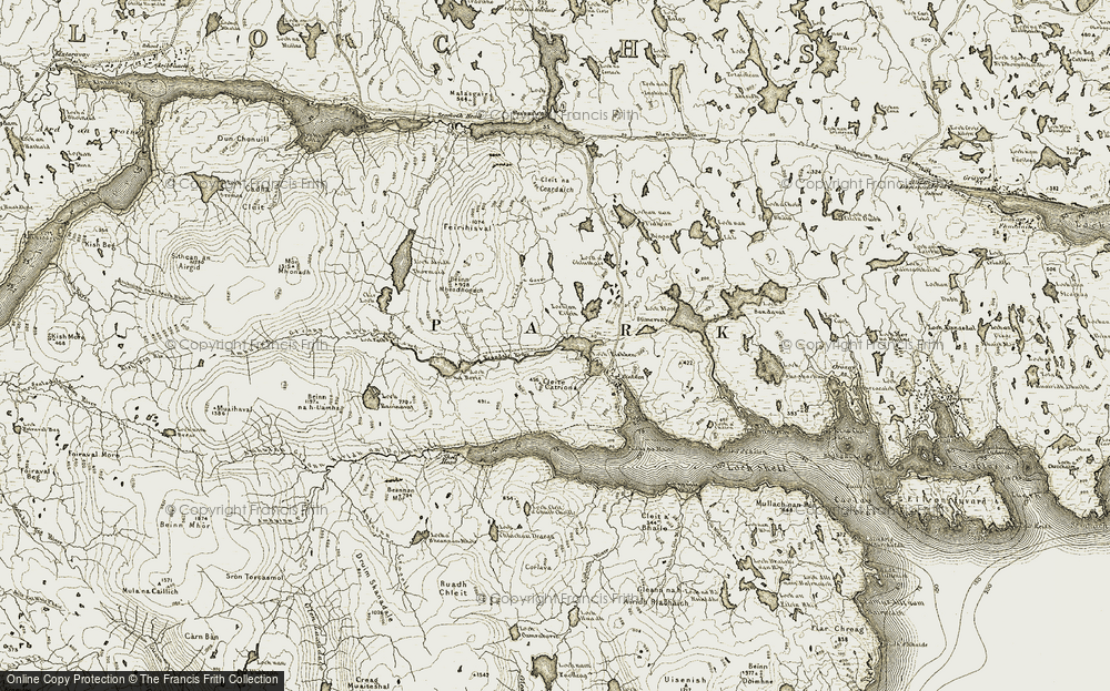 Old Map of Park, 1909-1911 in 1909-1911