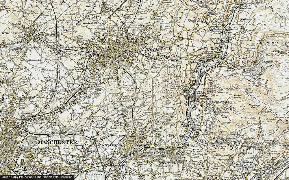 Old Map of Park Bridge, 1903 in 1903