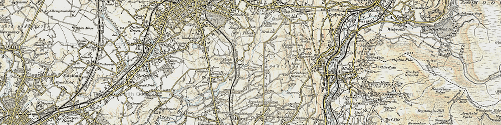 Old map of Park Bridge in 1903