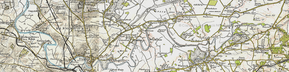 Old map of Scotby Holmes in 1901-1904