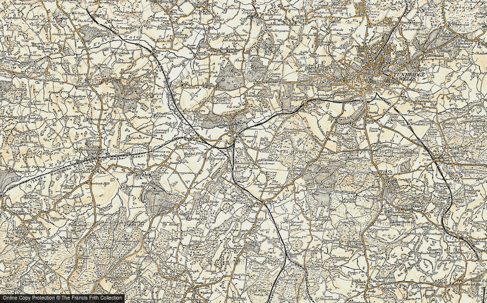 Old Map of Park Corner, 1897-1898 in 1897-1898
