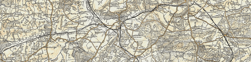 Old map of Park Corner in 1897-1898
