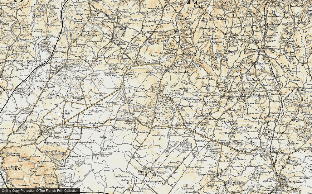 Old Map of Park Corner, 1898 in 1898