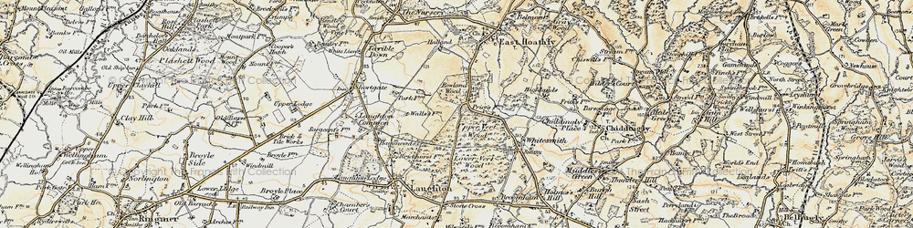 Old map of Park Corner in 1898